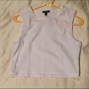 Express White Crop Top